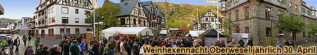 Weinhexennacht auf dem Marktplatz von Oberwesel