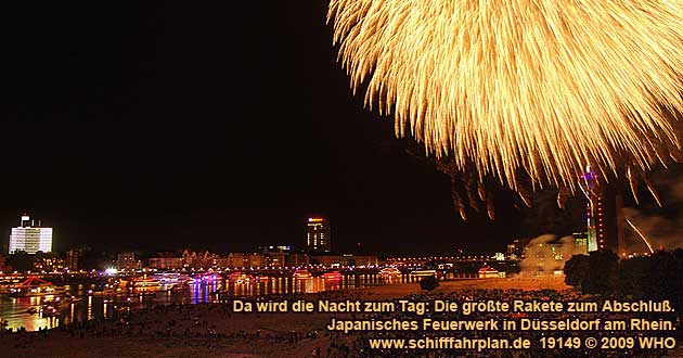 Rheinschifffahrt Japanisches Feuerwerk Dsseldorf 2025 2026 Japantag Rhein
